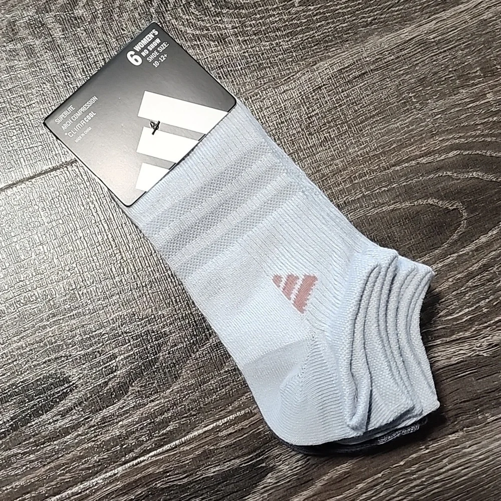 6 pair Adidas Superlite 3.0 No-Show Socks